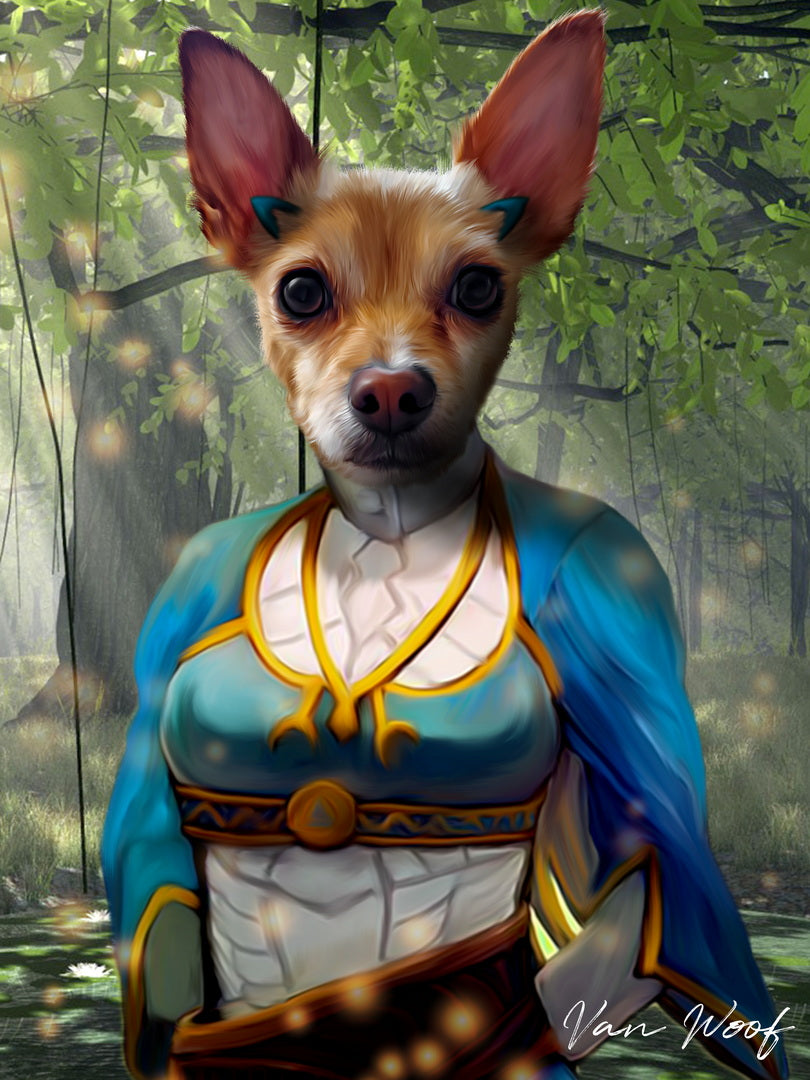 Classic Custom Pet Portrait - Van Woof Classic Custom Pet Portrait - Van Woof